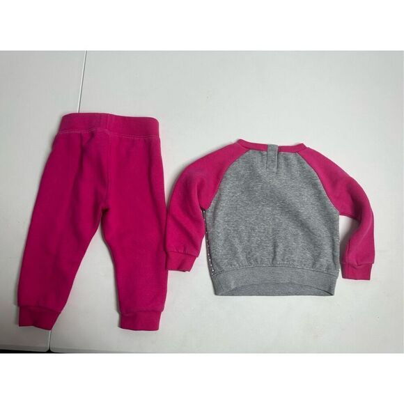 Nike Kids Fleece Sweat Jogging Suit 2 Pcs Pink Size 18 M See Description - Picture 12 of 14
